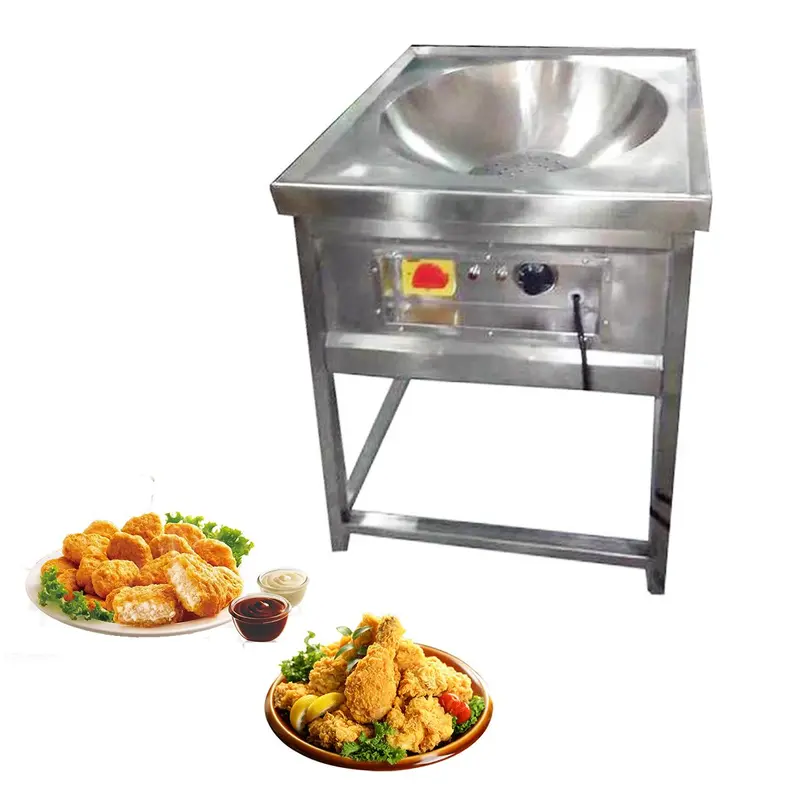 Heavy Duty 20 Inches Square Electric Kadai Standing Type 3000W, SS Body